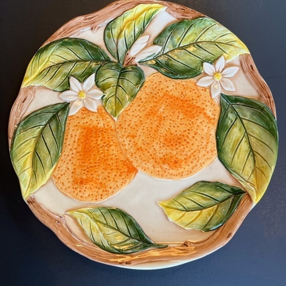 Takahashi Plates San Francisco, Set of 3 Vintage Orange Plates - Picture 4 of 11